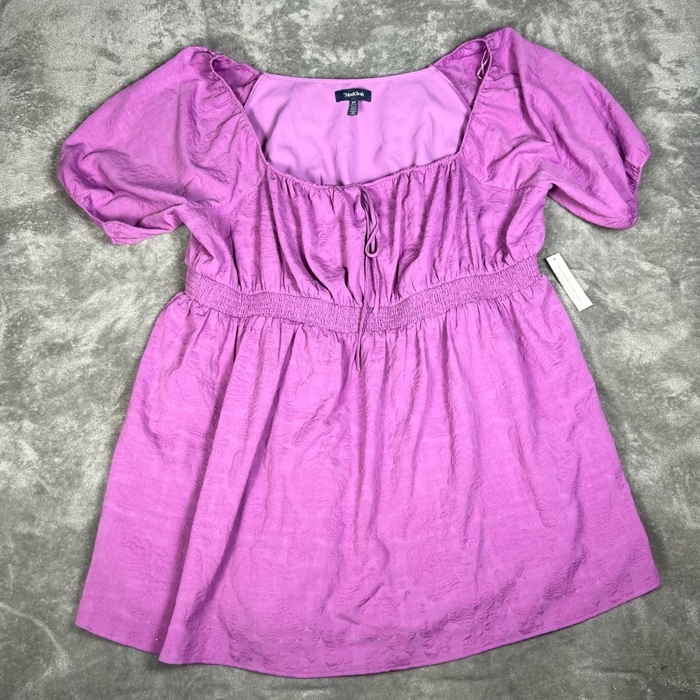 Modcloth Dress Womens 4x Pressed For Flowers Babydoll Smock Prairie Floral Mini - Picture 5 of 10